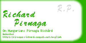 richard pirnaga business card