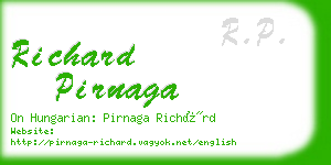 richard pirnaga business card